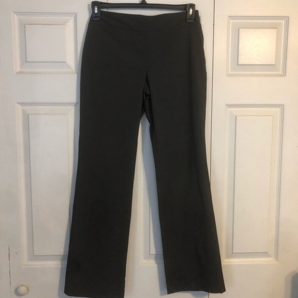 THE LIMITED Size 6 Army Green Flat Front Pants Straight Leg Side Zipper